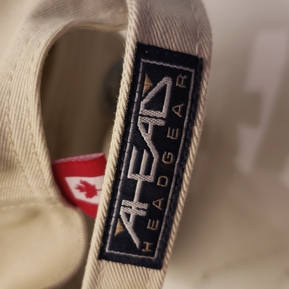 NWT Ahead Classic Cut Baseball Cap Hat Beige 'Angus Glen Golf Club' Mens Adjus - Picture 9 of 11